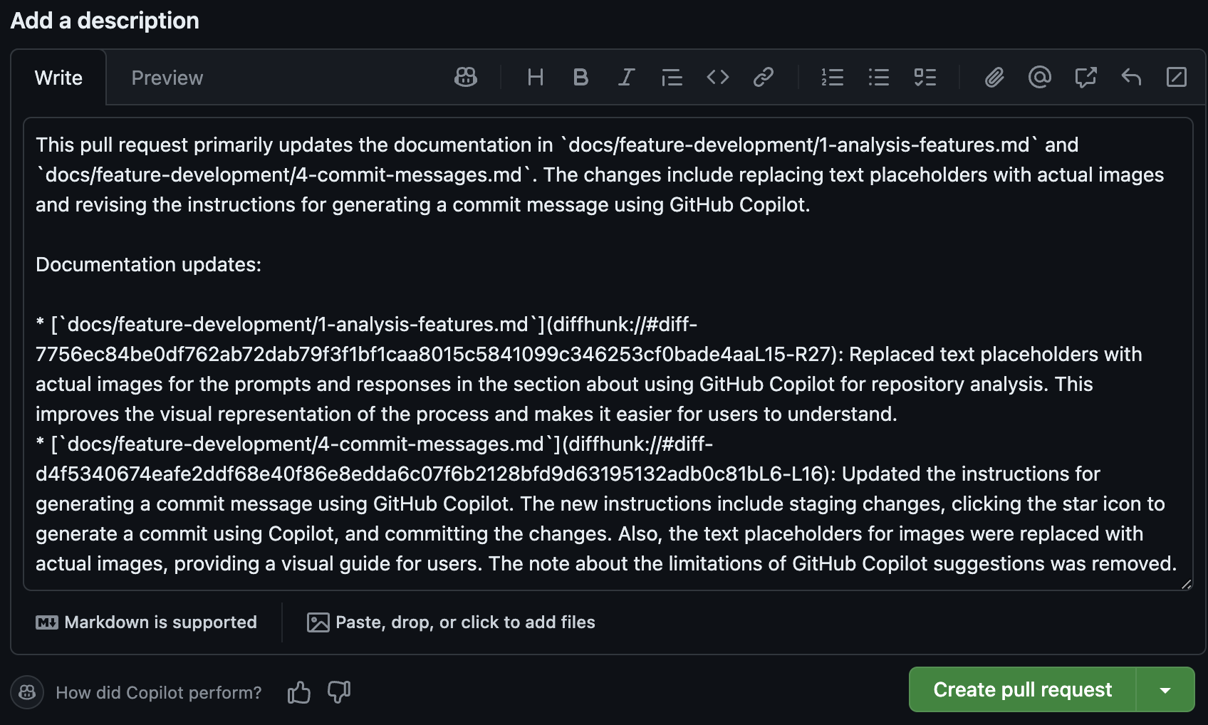 Image: GitHub Copilot suggestions